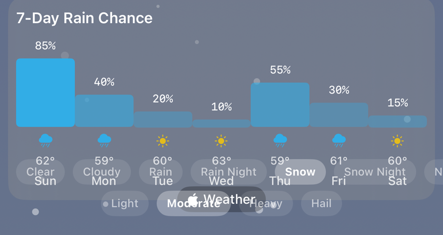force any weather type and time of day while testing